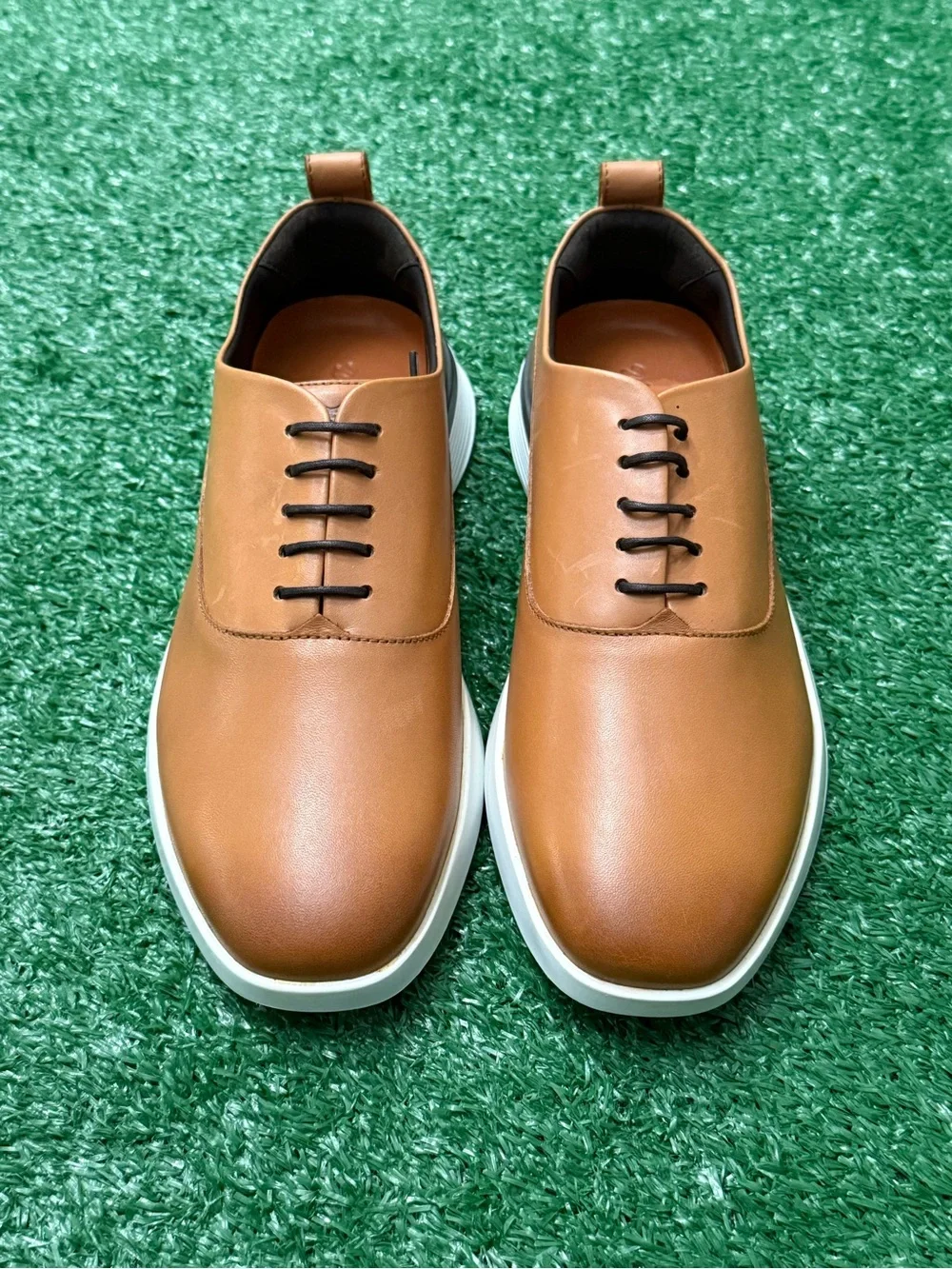 Wolf & Shepherd Crossover Derby Cognac Dress Sneakers – Men’s Size 6